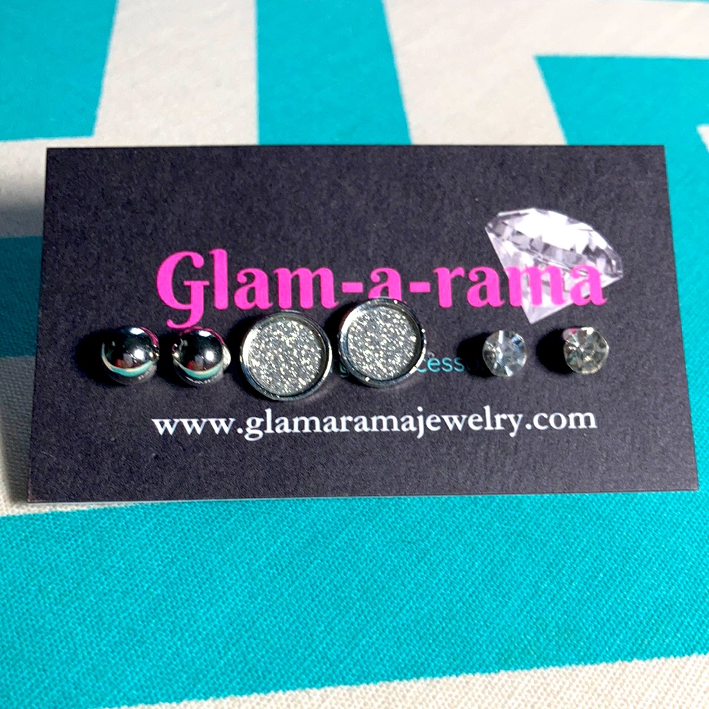 Silver Stud Earring Set